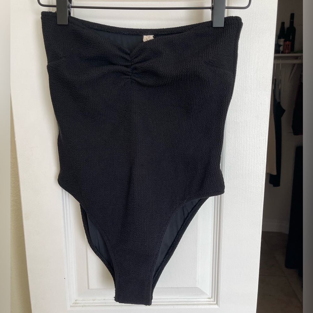 Bec + Bridge Black Textured Swimsuit